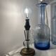 Art Deco lamp in bronze and crystal, France, 1930s