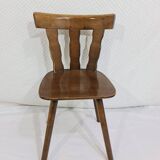 10 chaises de bistrot vintage en bois massif de chêne