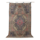 Vintage multicoloured Turkish rug with floral medallion, 125 × 213 cm