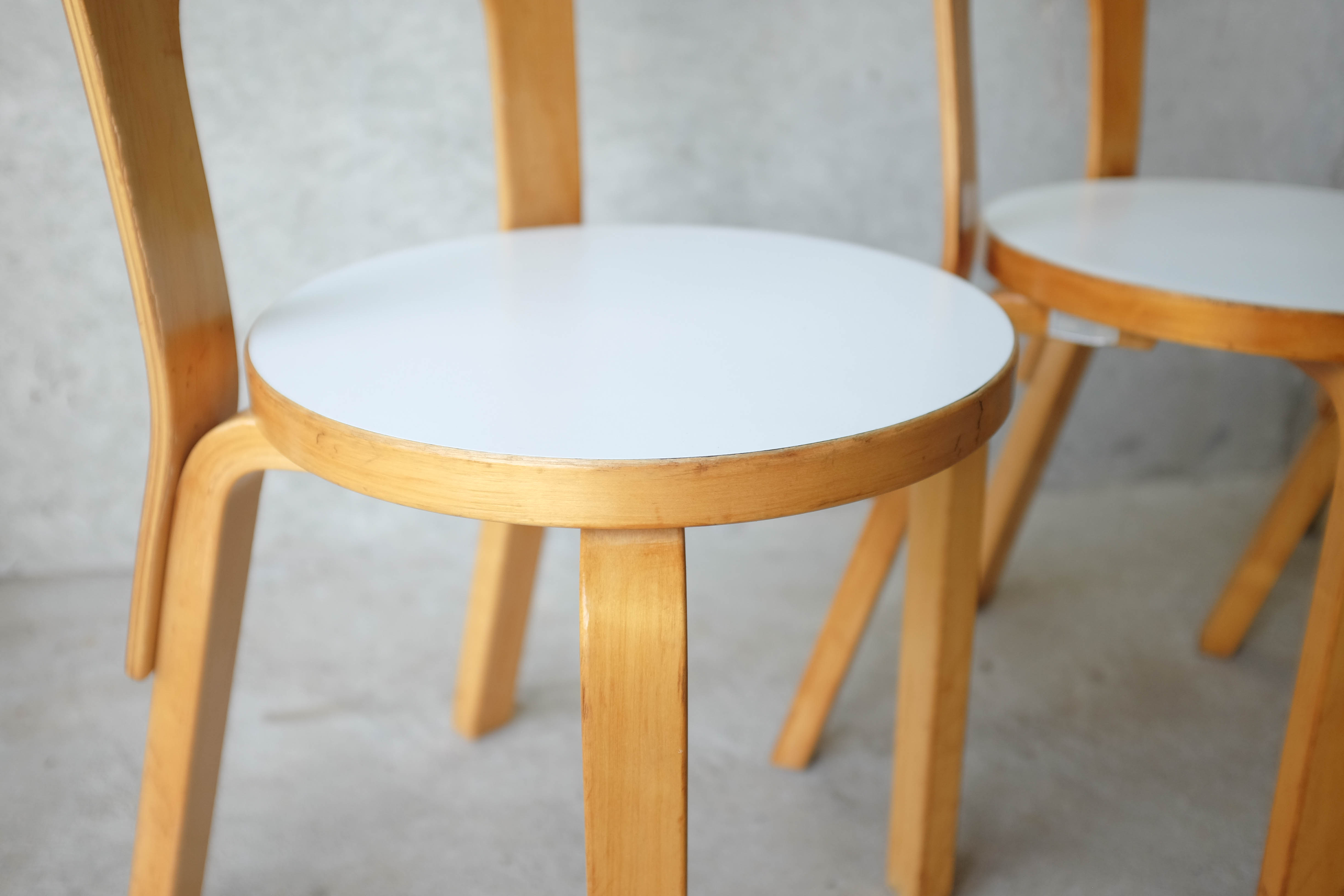 Set of 6 chairs model 66 by Alvar Aalto for Artek