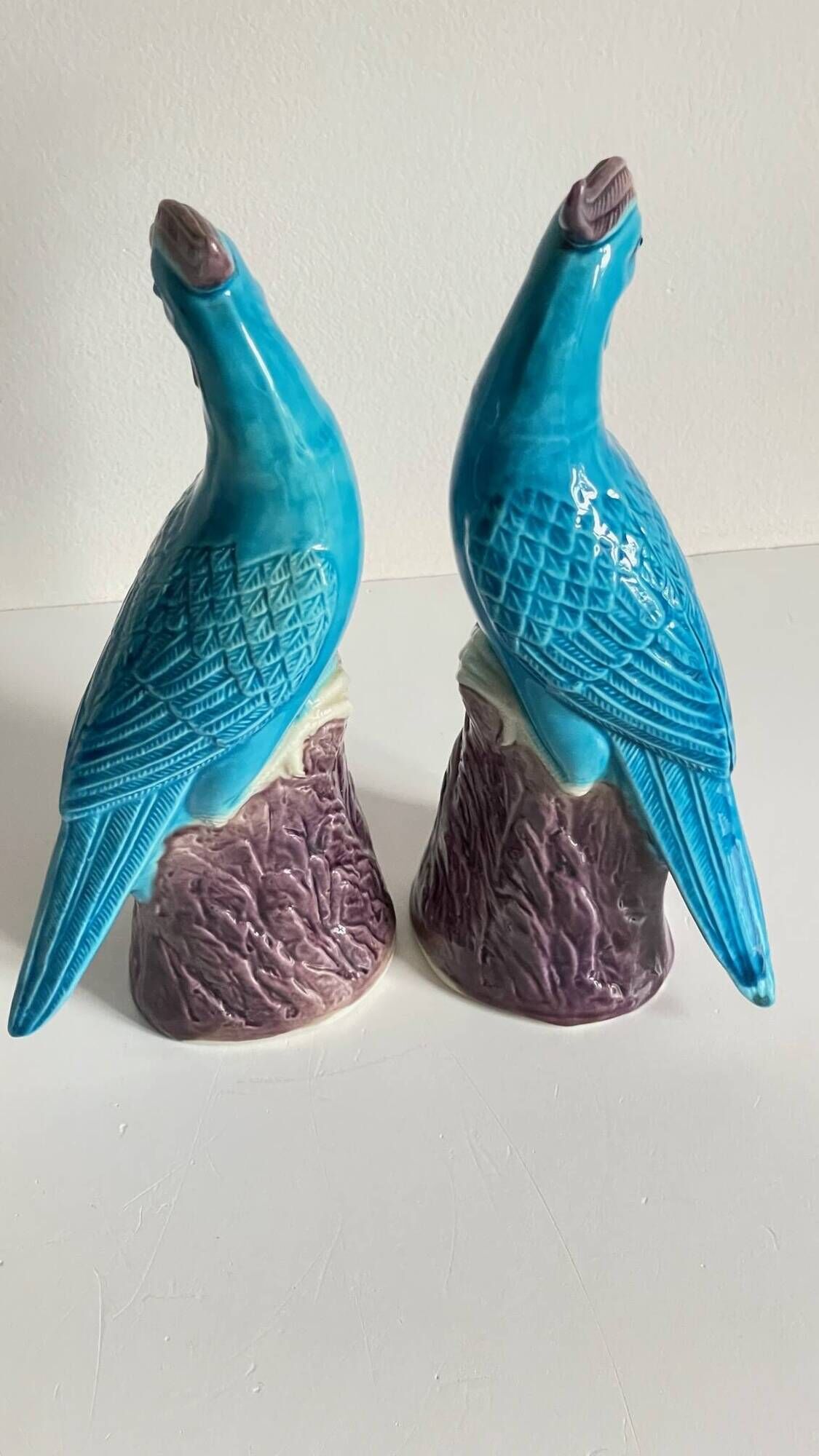 Pair of phenix birds chinese porcelain early 20th century