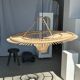 Suspension rattan saucer iron frame D:120 H:60