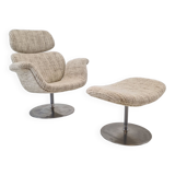 Big Tulip Chair and Ottoman by Pierre Paulin for Artifort, 1980s