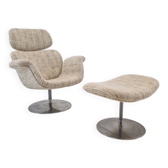 Big Tulip Chair and Ottoman by Pierre Paulin for Artifort, 1980s