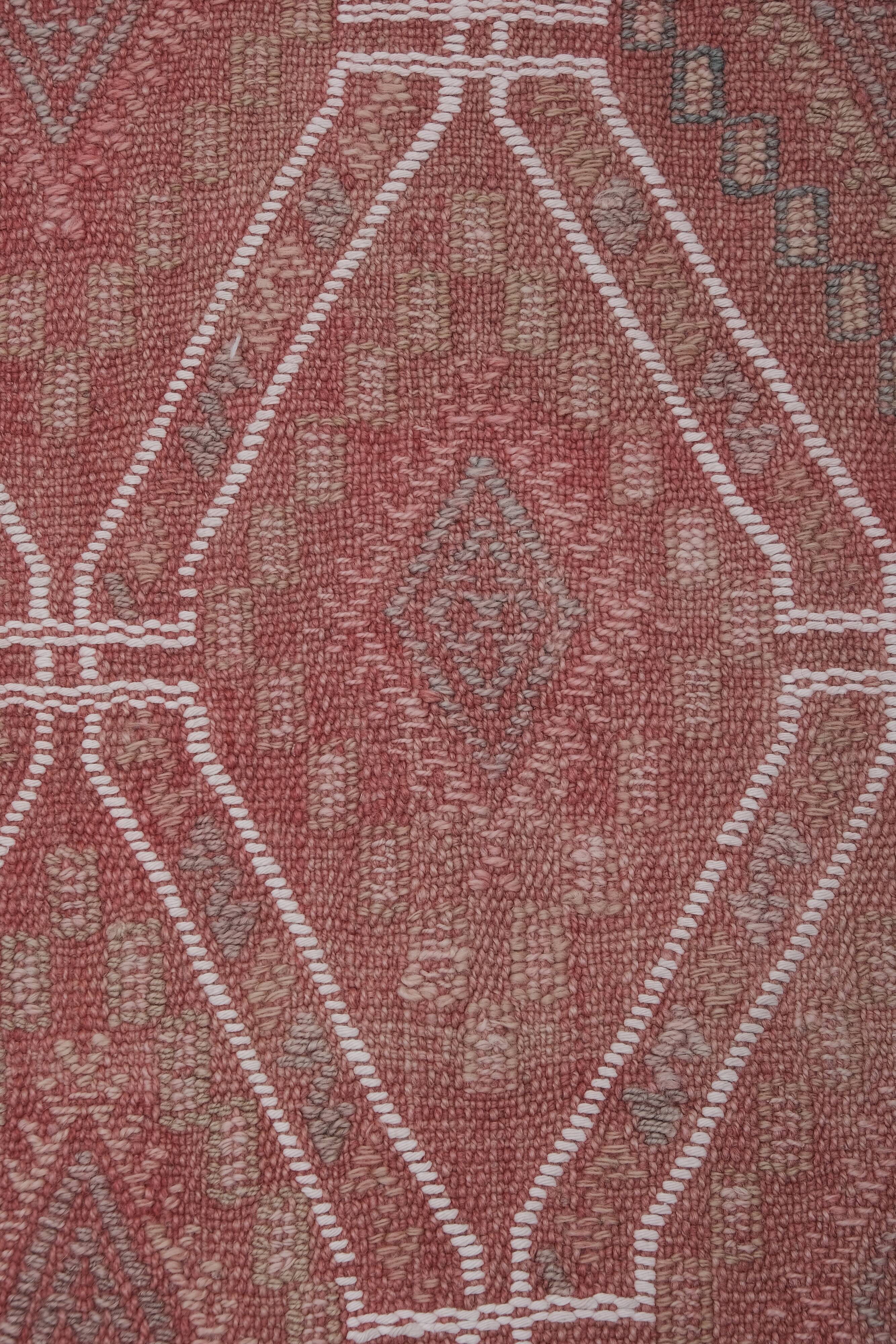 Vintage Turkish rug from Oushak, hand-woven 85x293 cm