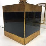 Lampadaire des années 70 forme palmier métal doré