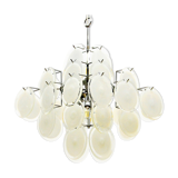 Lustre italien de disque de verre de Murano