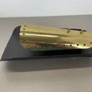 Rare Minimalist Theatre Wall Light in Brass, Italy 1950s