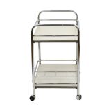 Vintage Drink Trolley Serving Cart Chrome Sixties