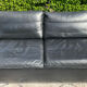 High-quality black leather Durlet sofa