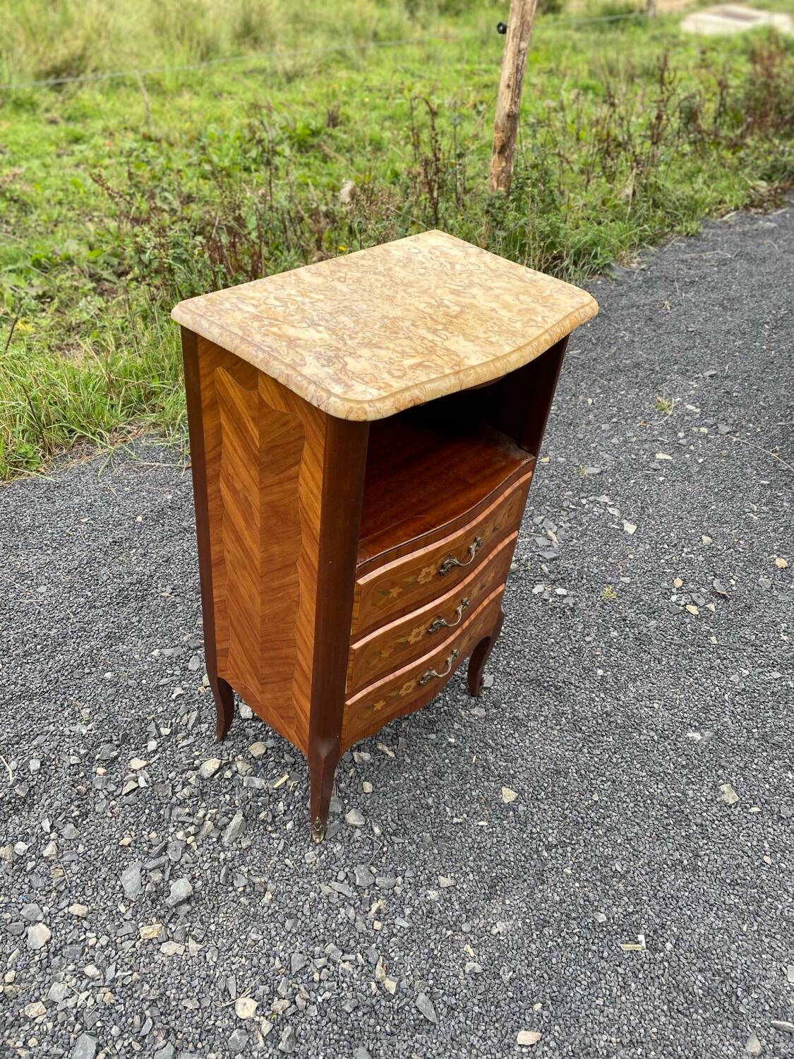 Louis XV style rosewood bedside table