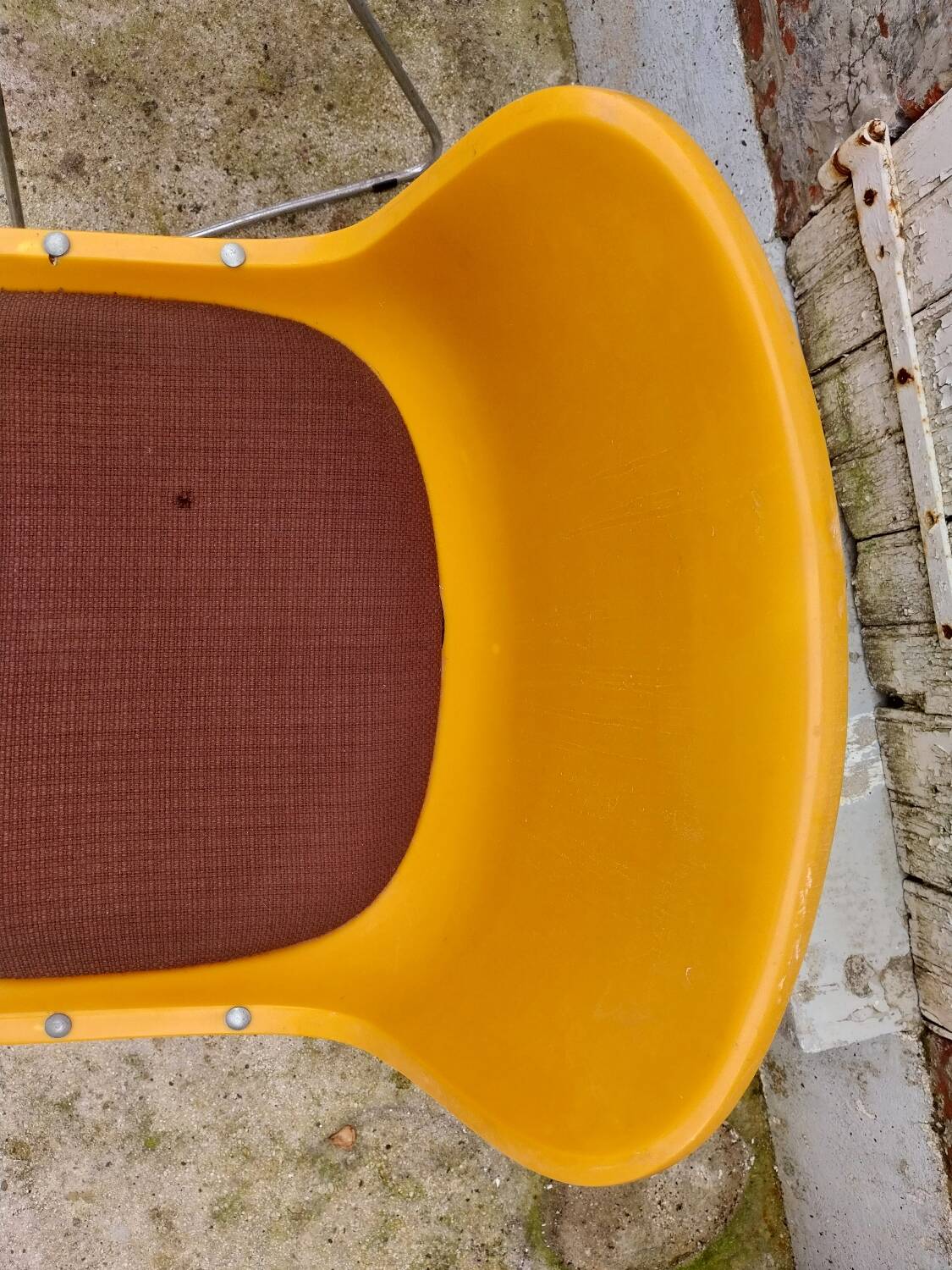 Paire de chaises traineaux Orange