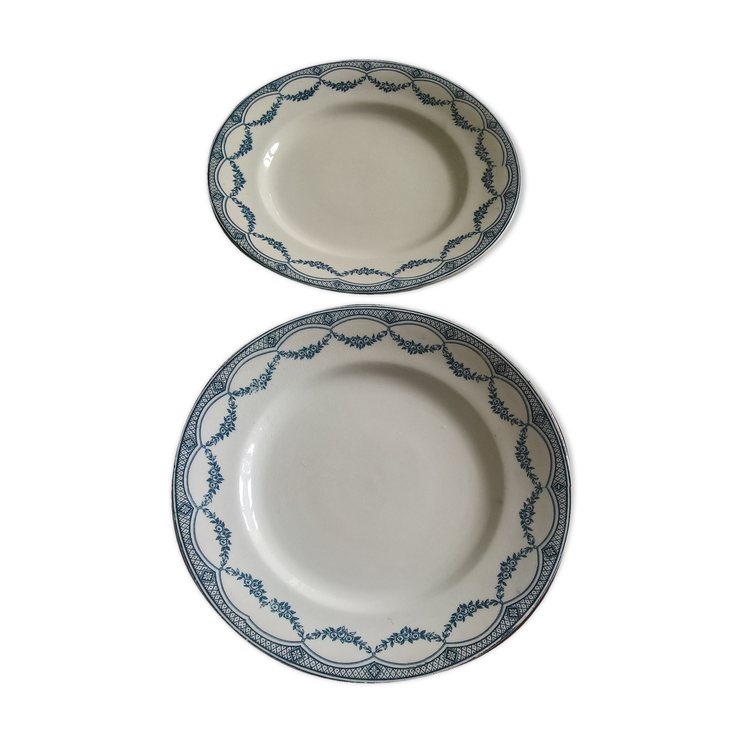 2 flat plates Salins "Little Trianon"