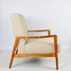 Set of vintage beige boucle sofa and armchair, 1970s