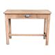 Art Deco farmhouse table made of raw wood.