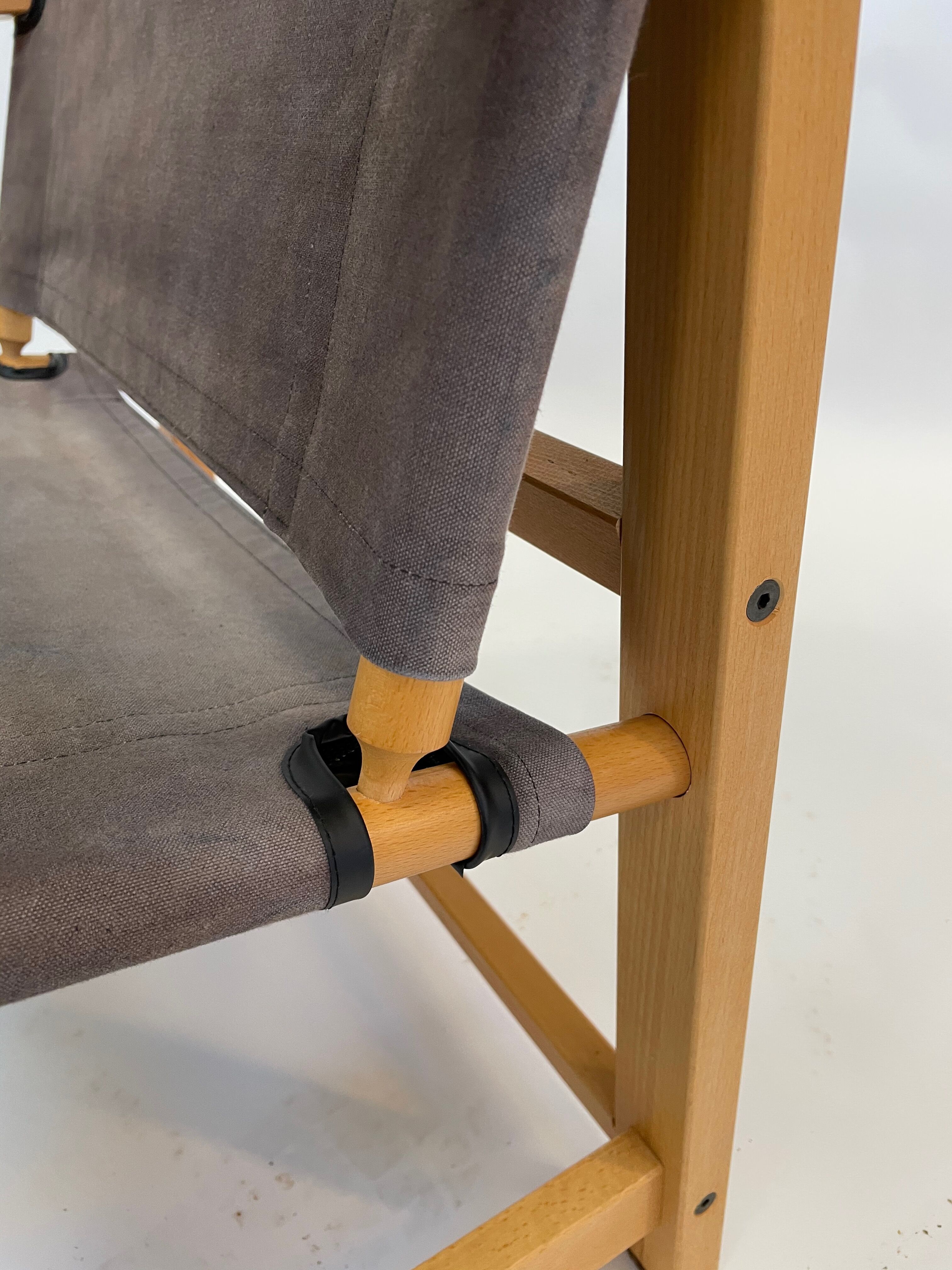 Vintage Safari Chair 1980s Hyllinge Møbler Denmark