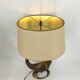 Large brass swan table lamp, 1960s