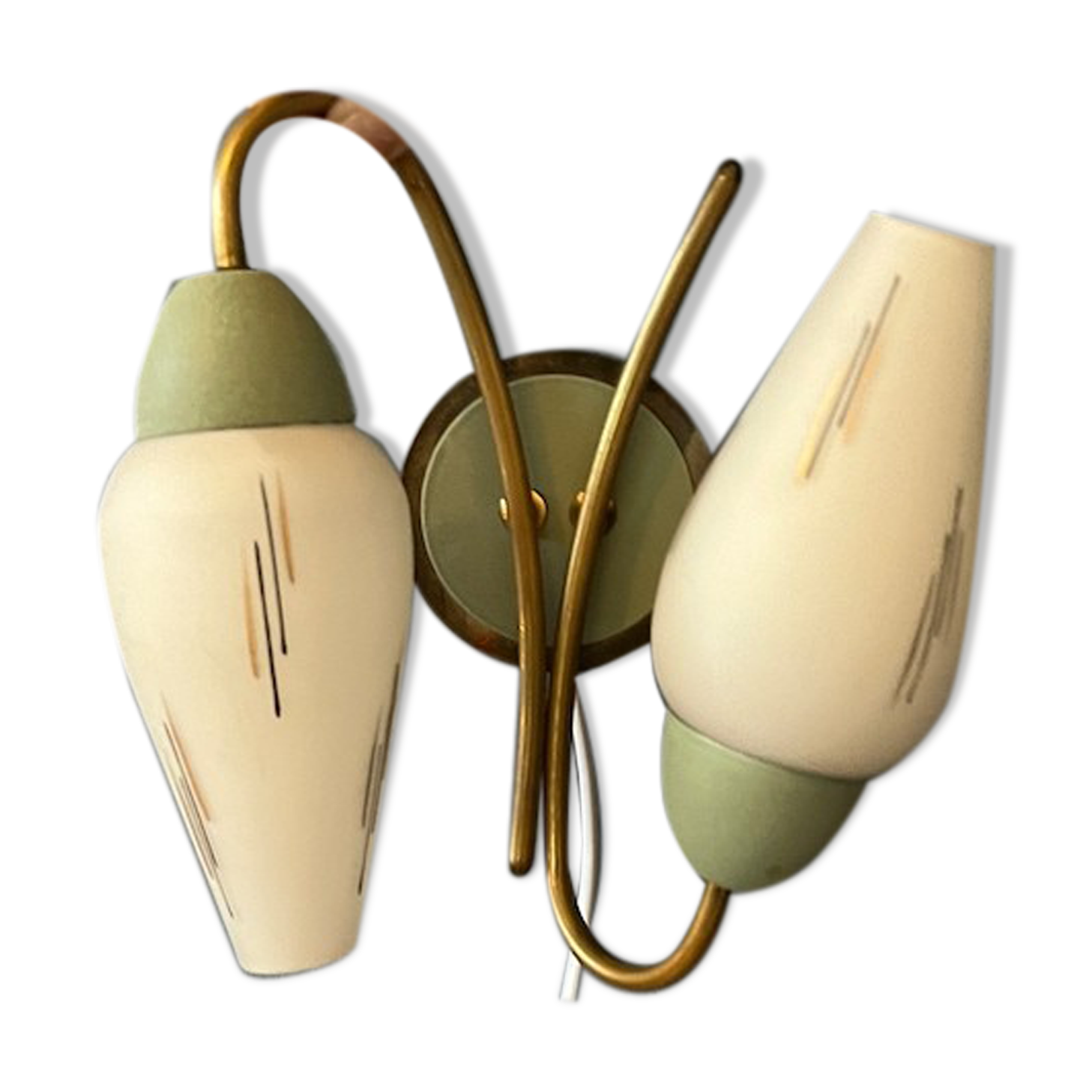 Opal glass wall lamp