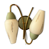 Opal glass wall lamp