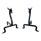 Pair of wrought iron pegs 1960