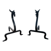 Pair of wrought iron pegs 1960