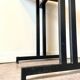 Bistro table in dark wood and black metal 55 x 50 cm
