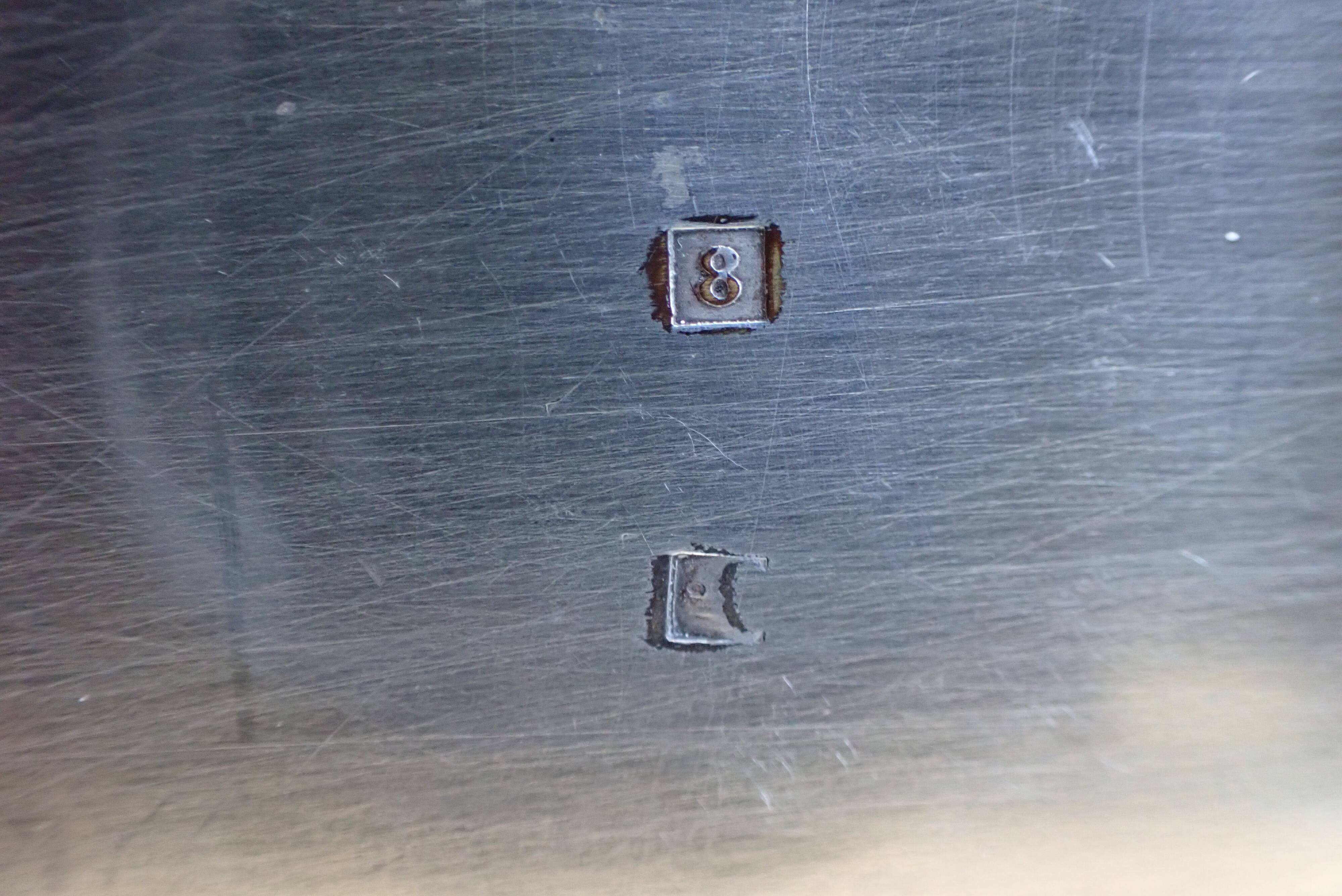 Oval silver-plated metal serving dish/basket/basket