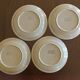 Lot de 4 assiettes creuses en grès Sarreguemines "Chardons" années 70