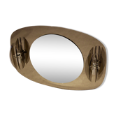 Glass mirror Italian two-tone with sconces glass