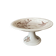 Sepia ironware compote dish, antique fruit bowl.