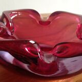 Ashtray pink Murano glass