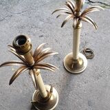 Pair of palm tree floor lamps