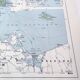 Old map Denmark Iceland Scandinavia 43x43cm from 1950