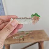 Set of vintage glass knife holders