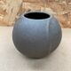 Antique vintage grey ceramic ball vase