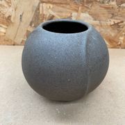 Ancien vase boule céramique grise vintage