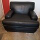 Black leather armchair