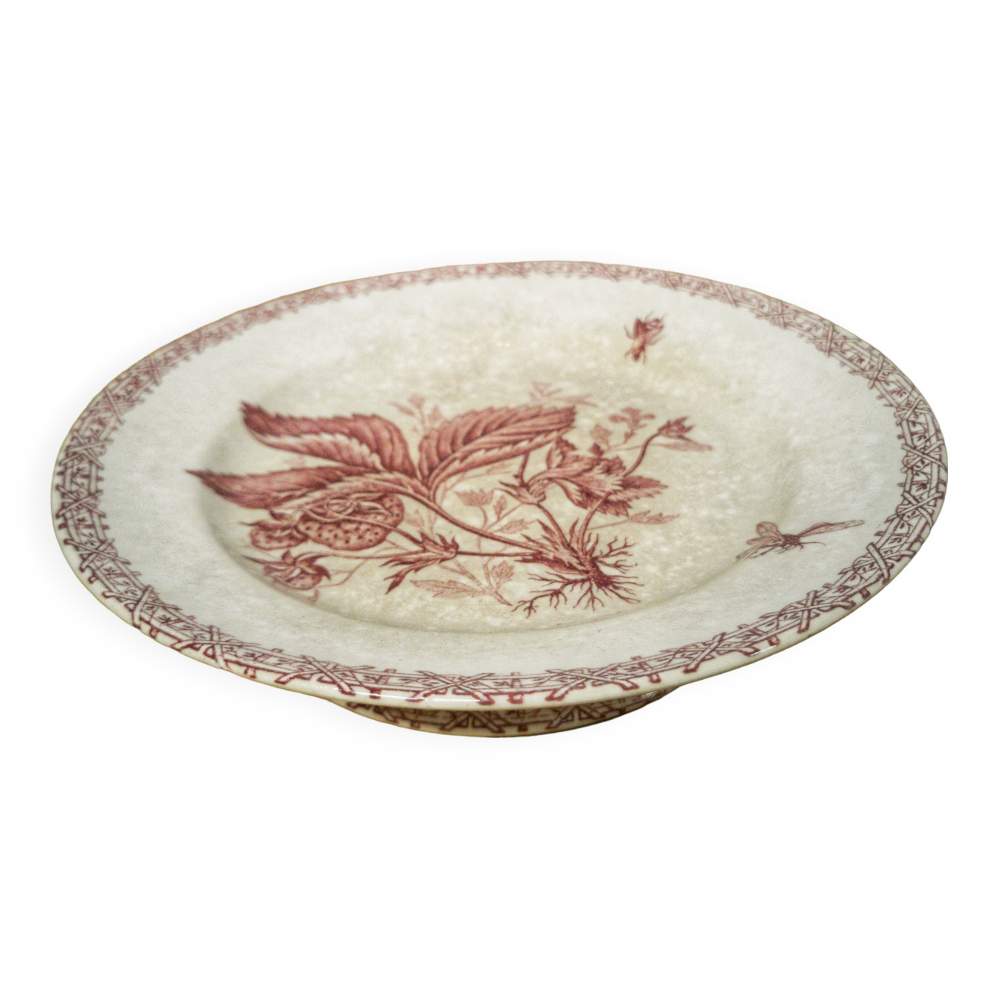 Plate on iron earth pedestal - Choisy le Roi