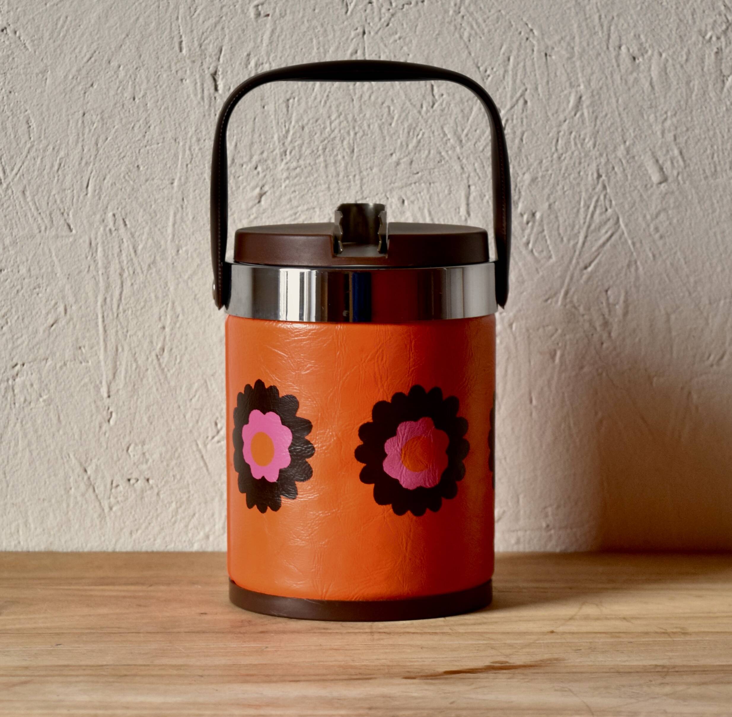 Vintage Brabantia ice bucket - Patrice floral decor - Netherlands