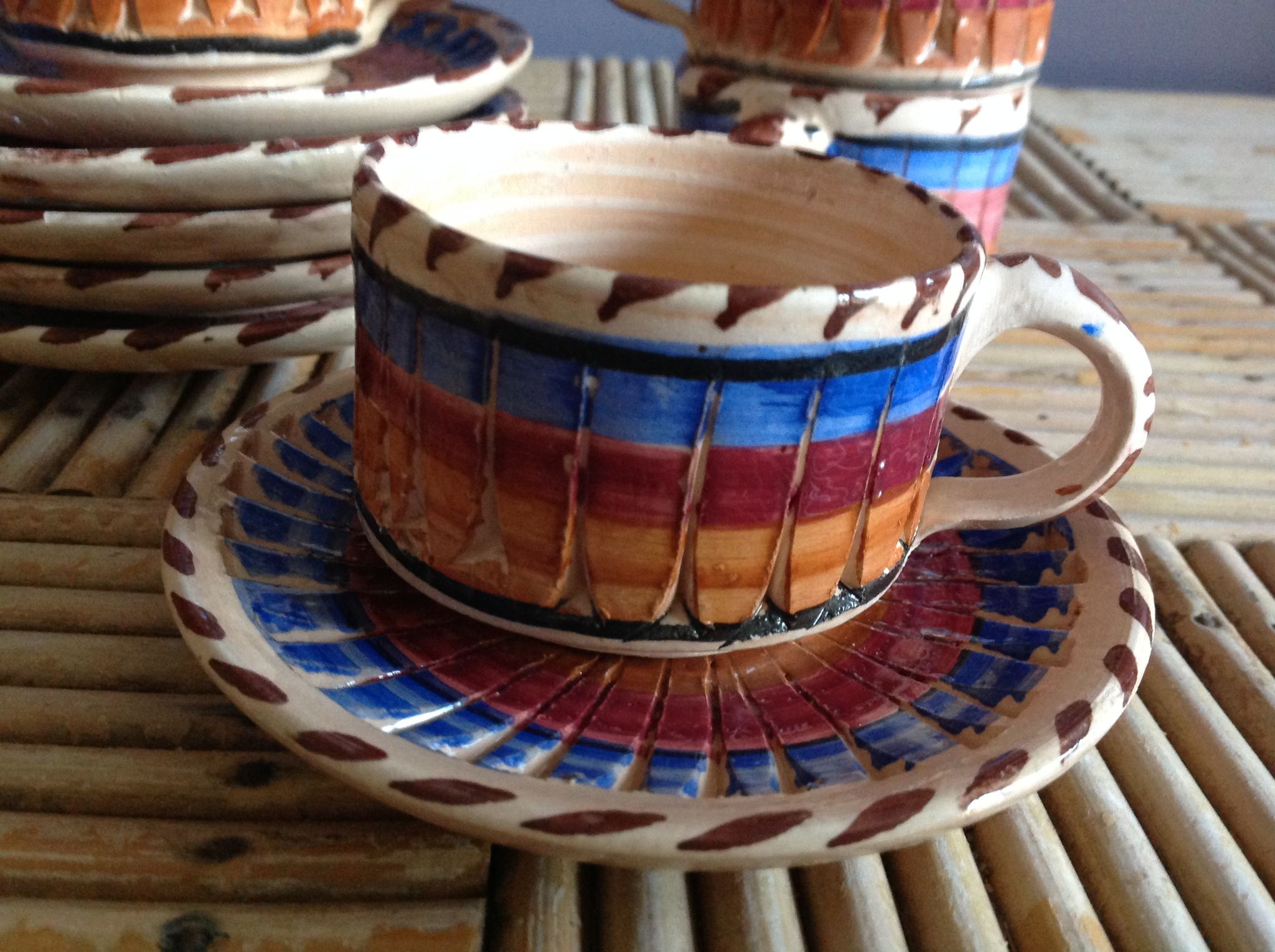 Lot de 5 tasses à café en ceramique