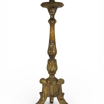 Golden wooden chandelier