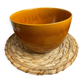 Glazed ceramic salad bowl