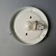 80s wall or ceiling light, lacquered metal and white opaline