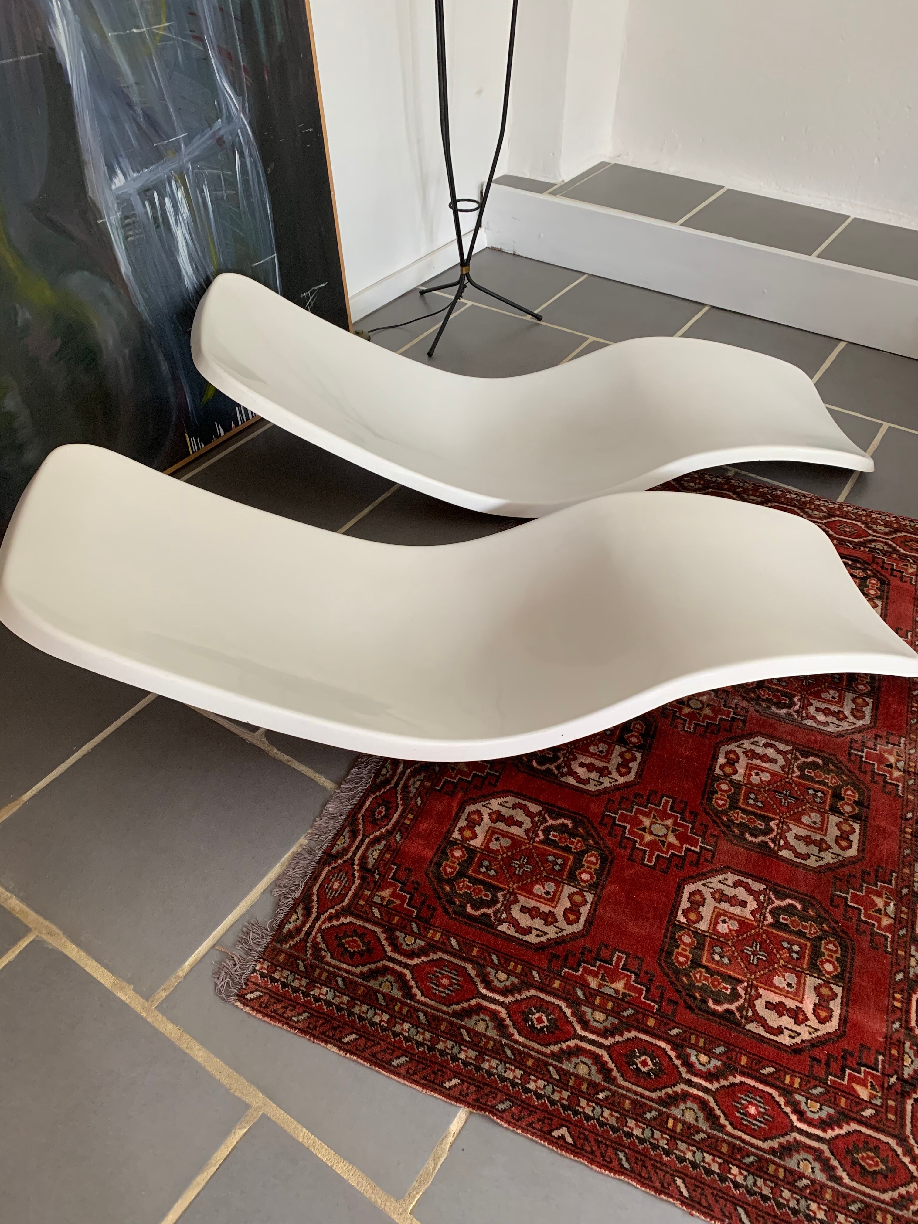 Duo sunbeds vintage 60s