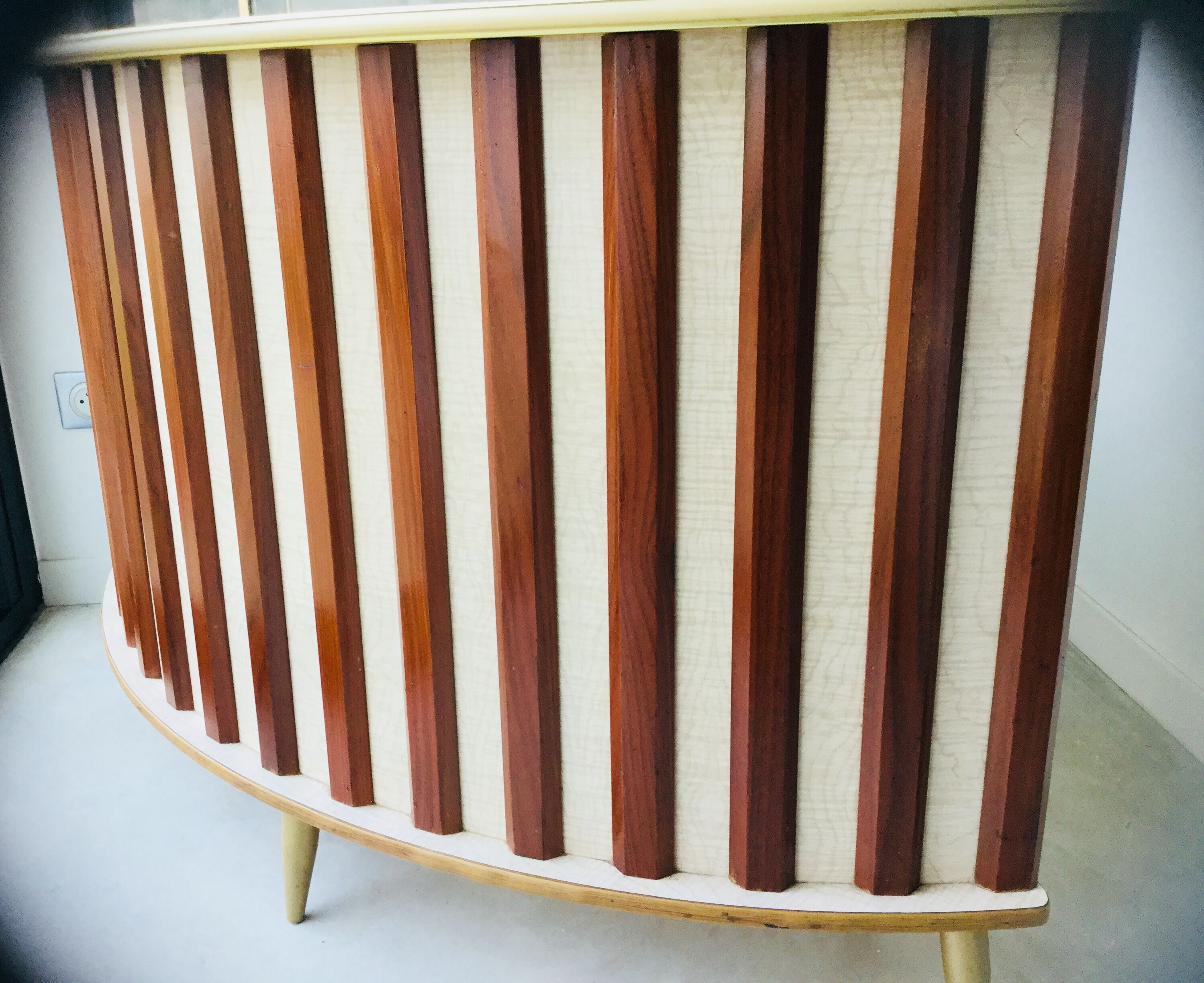 Vintage cocktail bar - formica and teak - 1970