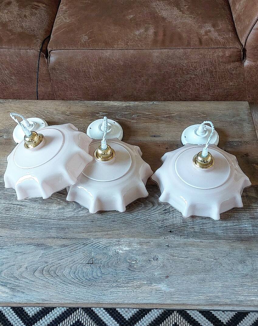 Vintage pink pendant light