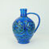 large italian mid century italica ars jug VASE jug rimini blue glaze