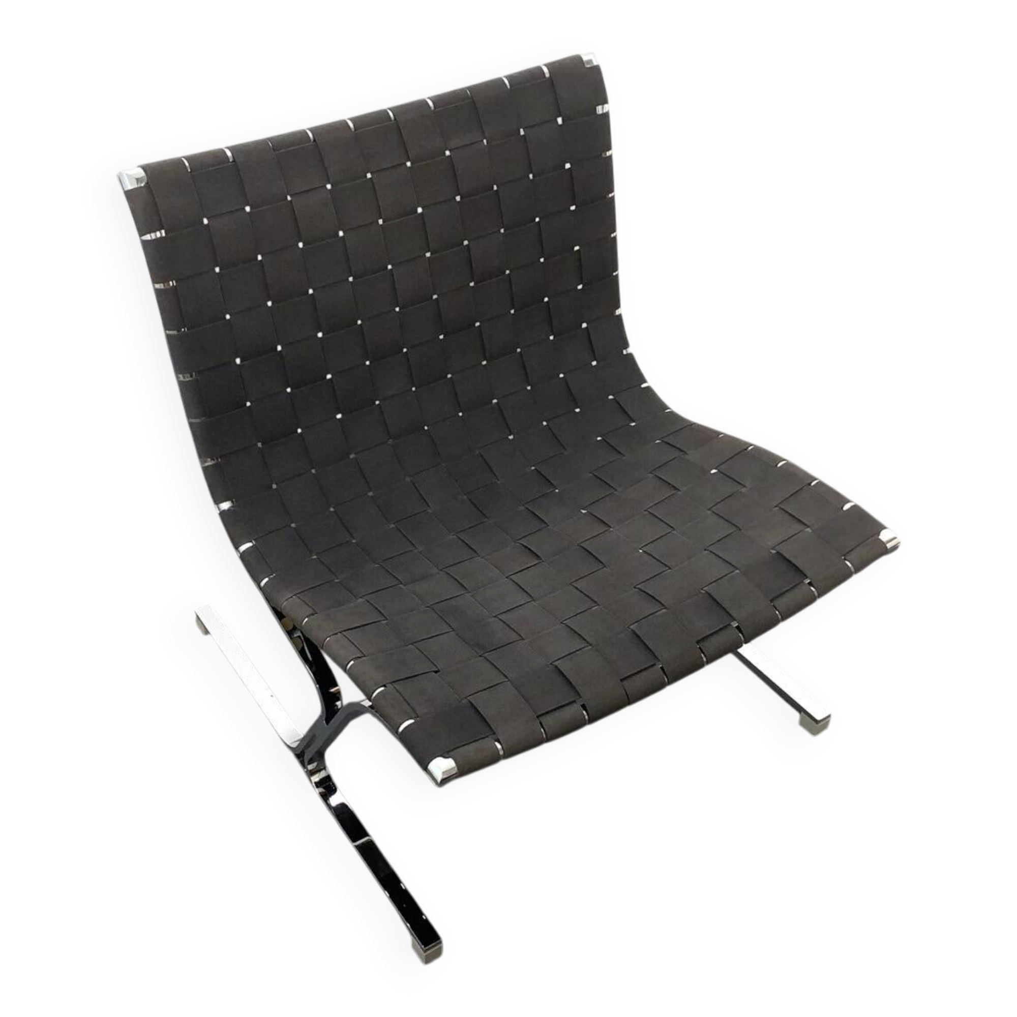 Luar lounge chair, black, by Ross Littell for ICF de Padova, Italy, 1960s.