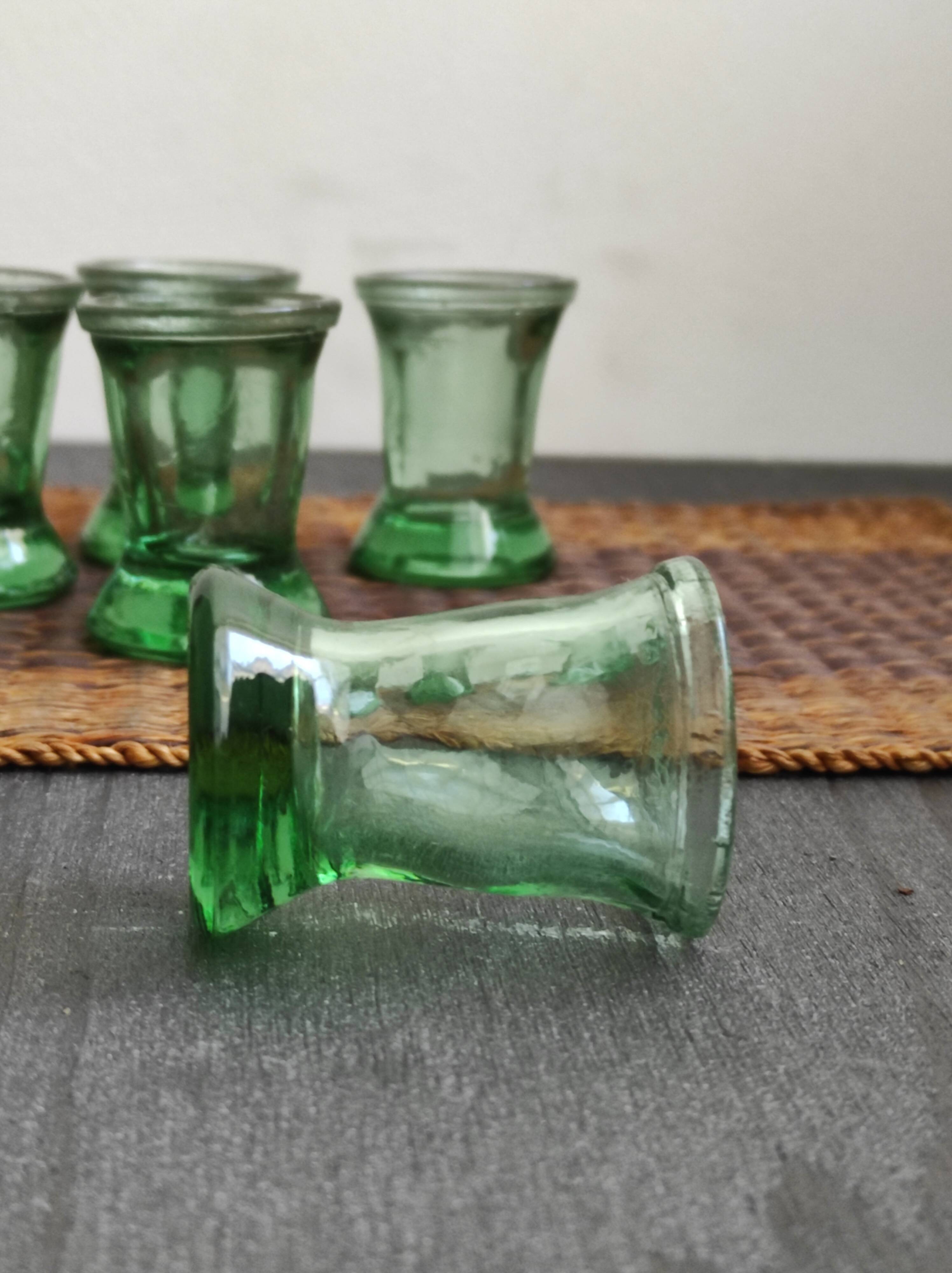 Lot of five glasses with liqueur '50s