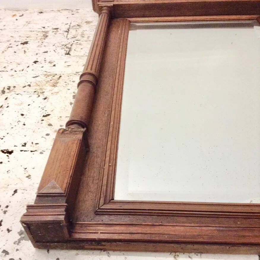 Trumeau wooden mirror